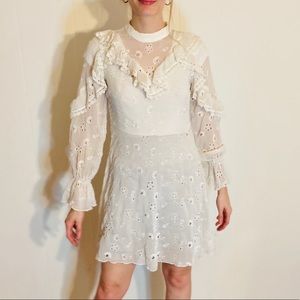 🤍😇 NWT Urban Outfitters Off White Sheer Dress 4